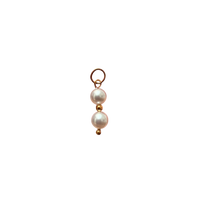 Duo de perles blanches nacrées