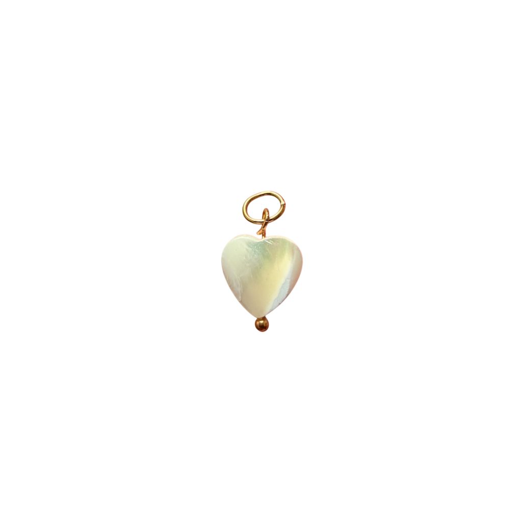 Coeur blanc nacré