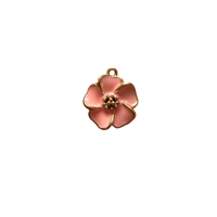 Fleur émaillée rose poudré