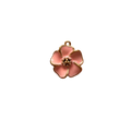 Fleur émaillée rose poudré