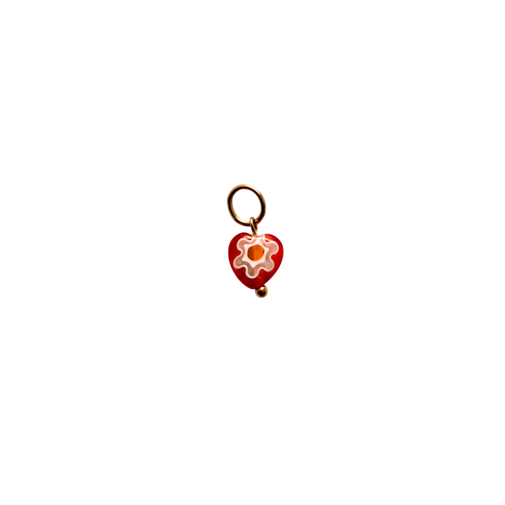 Cœur et fleur effet Millefiori